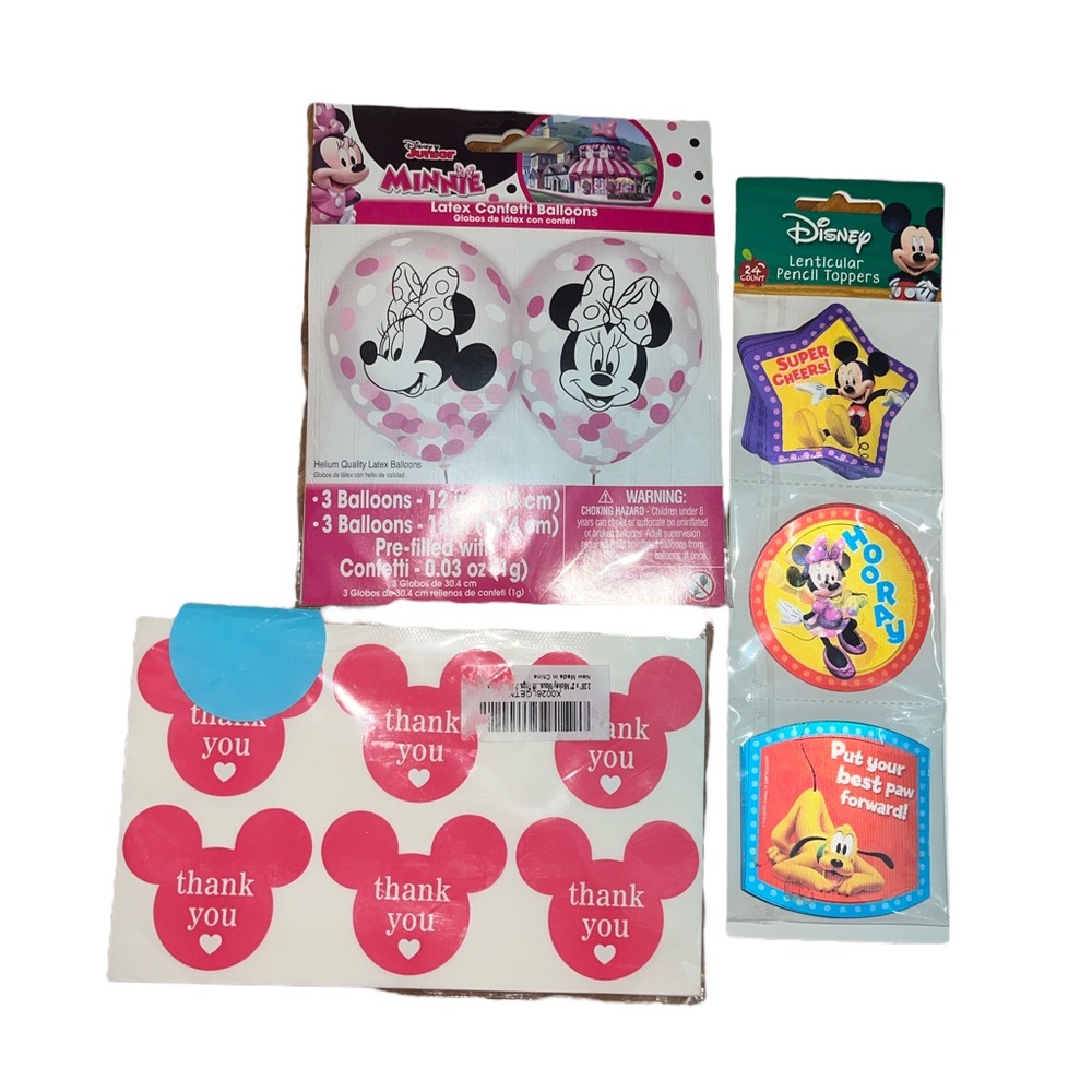 (4 Items Included) Minnie Mouse Birthday Bundle